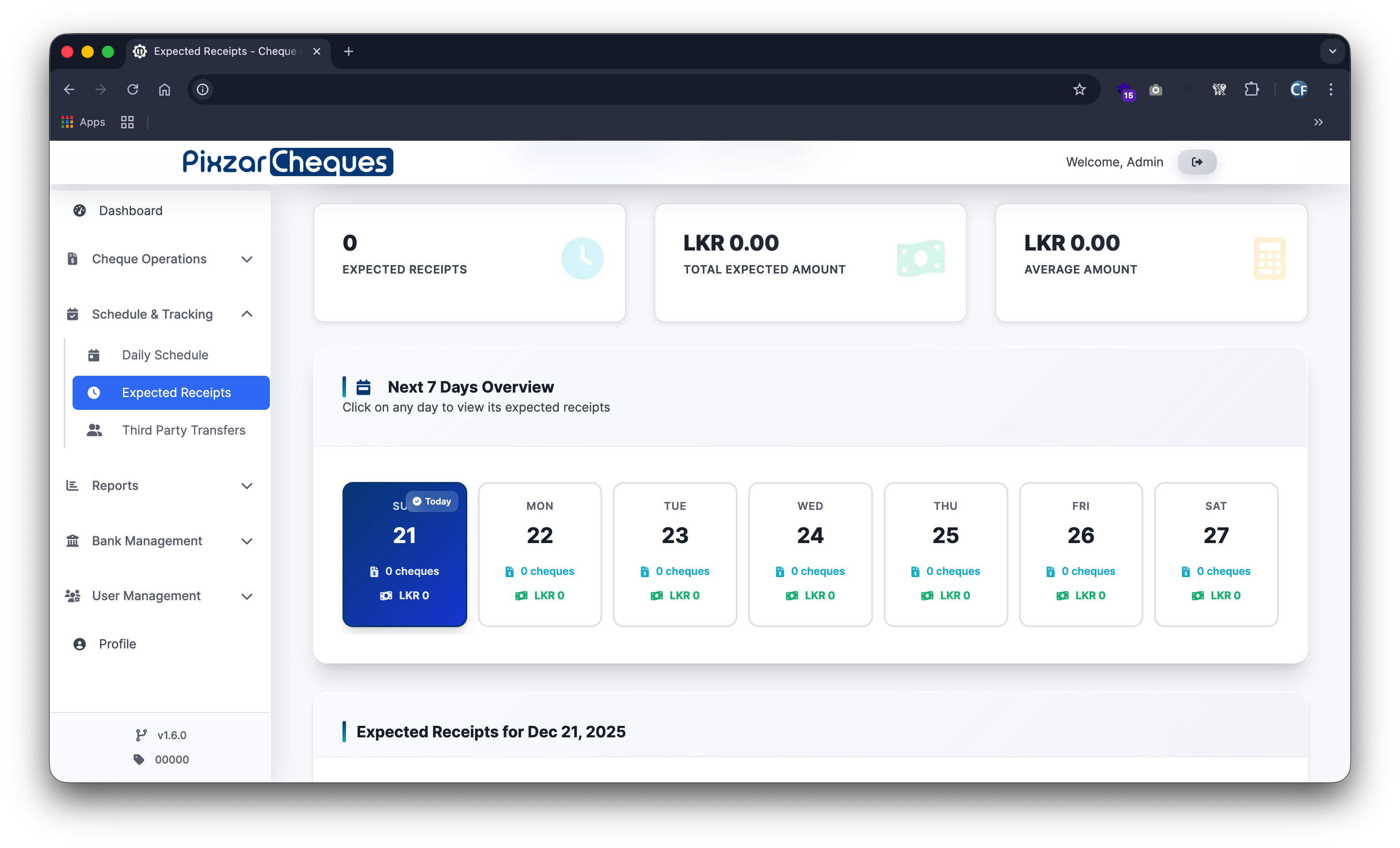 Analytics and statistics panel screenshot